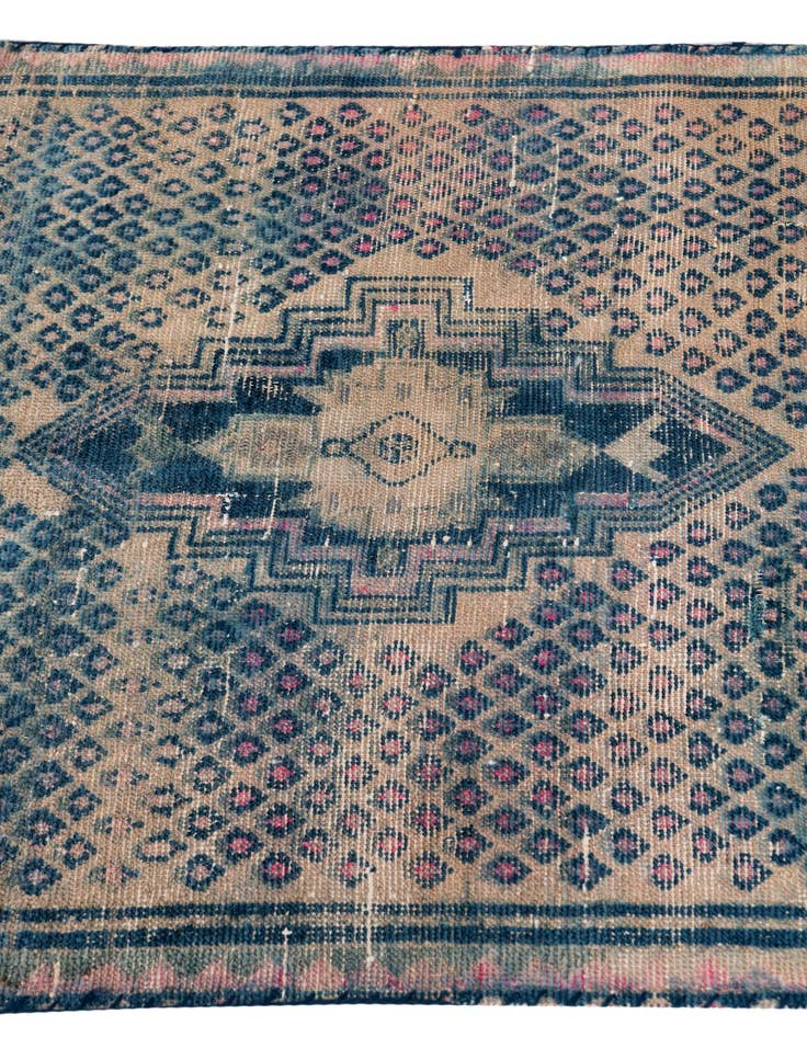 Detail image of 2' 10 x 5' 9  Hand Knotted Ultra Vintage Persian Wool Rug