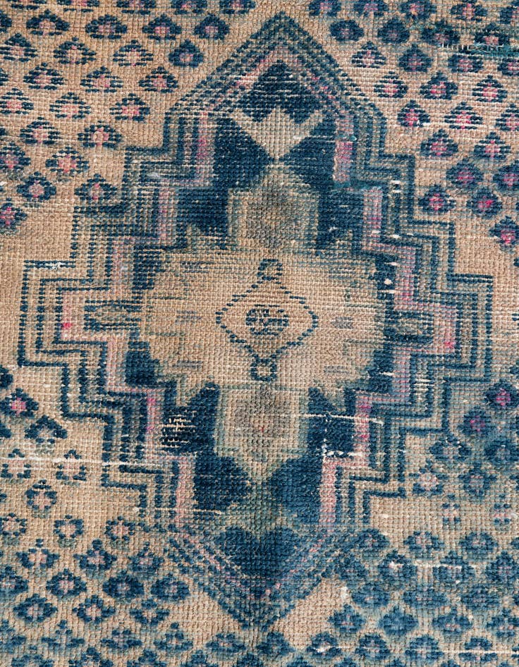 Detail image of 2' 10 x 5' 9  Hand Knotted Ultra Vintage Persian Wool Rug