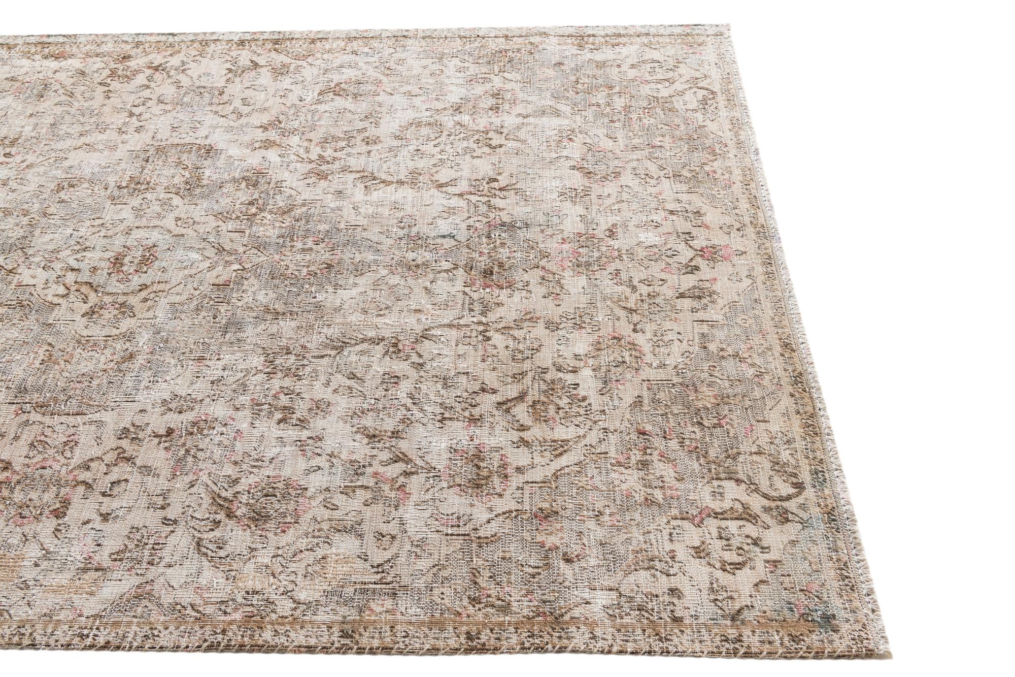 5' 6 x 8' 2 Hand Knotted Ultra Vintage Persian Wool Rug