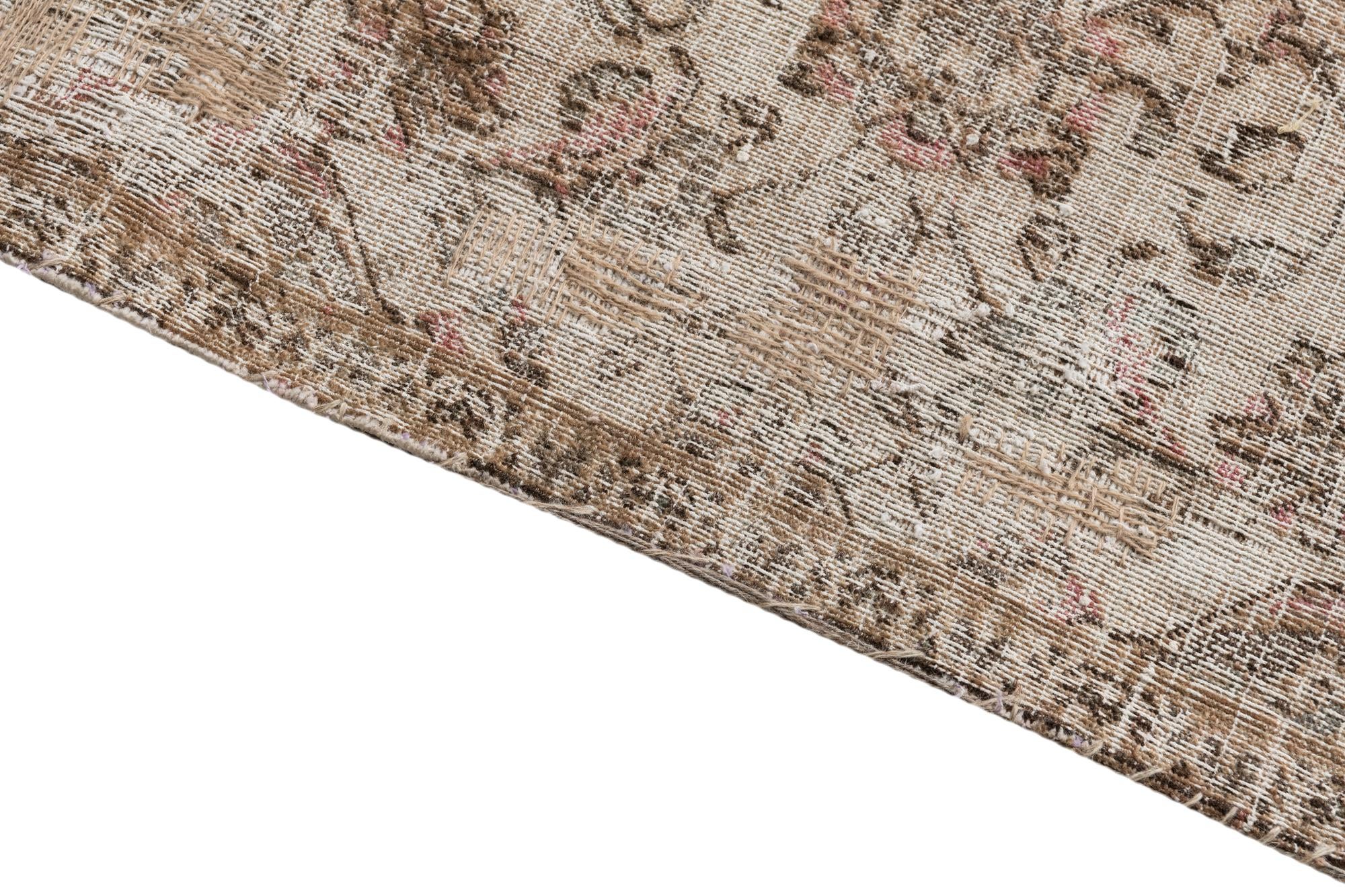5' 6 x 8' 2 Hand Knotted Ultra Vintage Persian Wool Rug