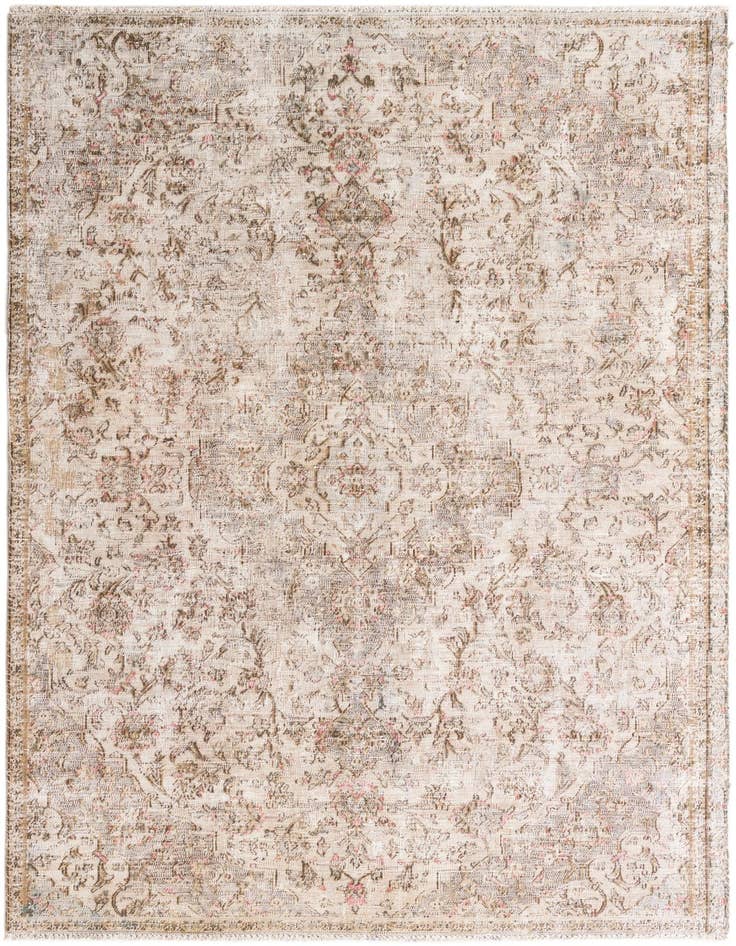 Detail image of 5' 6 x 8' 2 Hand Knotted Ultra Vintage Persian Wool Rug