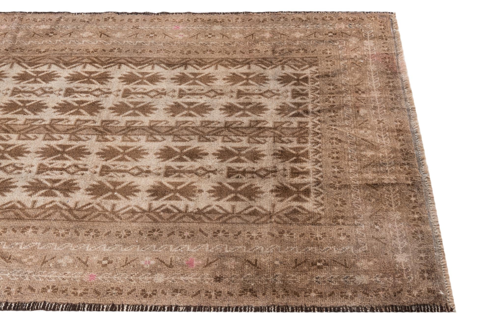 3' 8 x 6' 4 Hand Knotted Ultra Vintage Persian Wool Rug