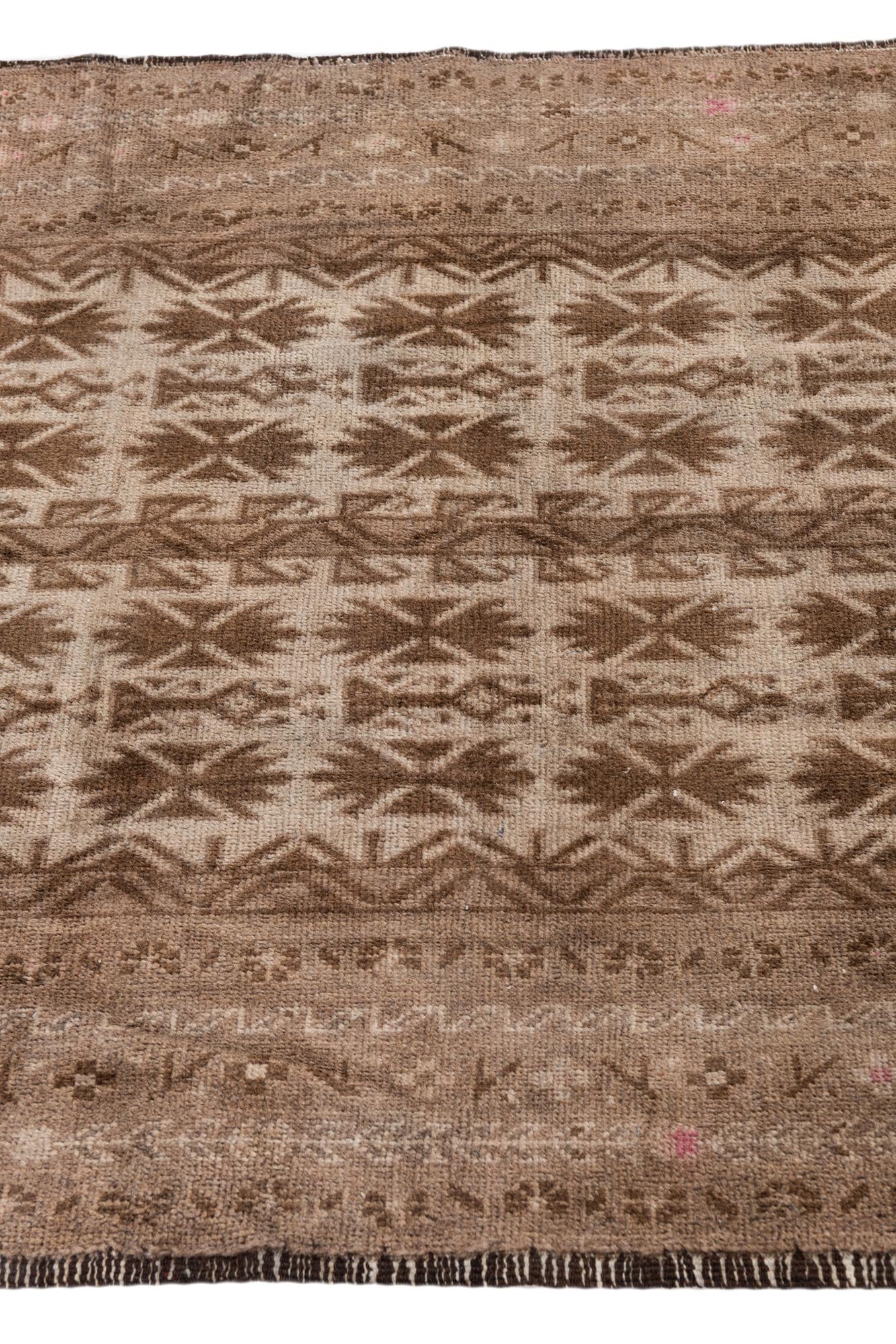 3' 8 x 6' 4 Hand Knotted Ultra Vintage Persian Wool Rug