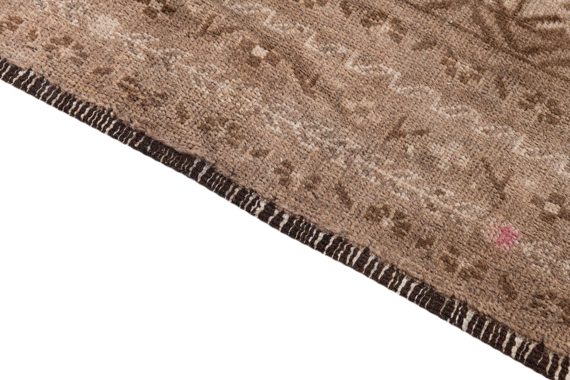 3' 8 x 6' 4 Hand Knotted Ultra Vintage Persian Wool Rug
