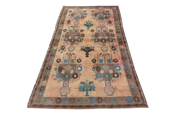 3' 10 x 7' 3 Hand Knotted Ultra Vintage Persian Wool Rug