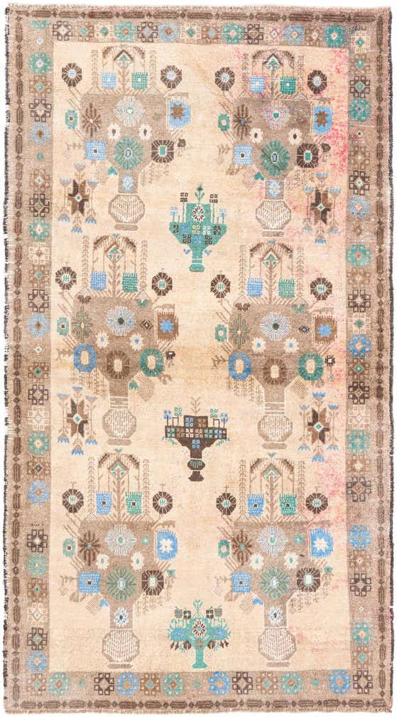 3' 10 x 7' 3 Hand Knotted Ultra Vintage Persian Wool Rug