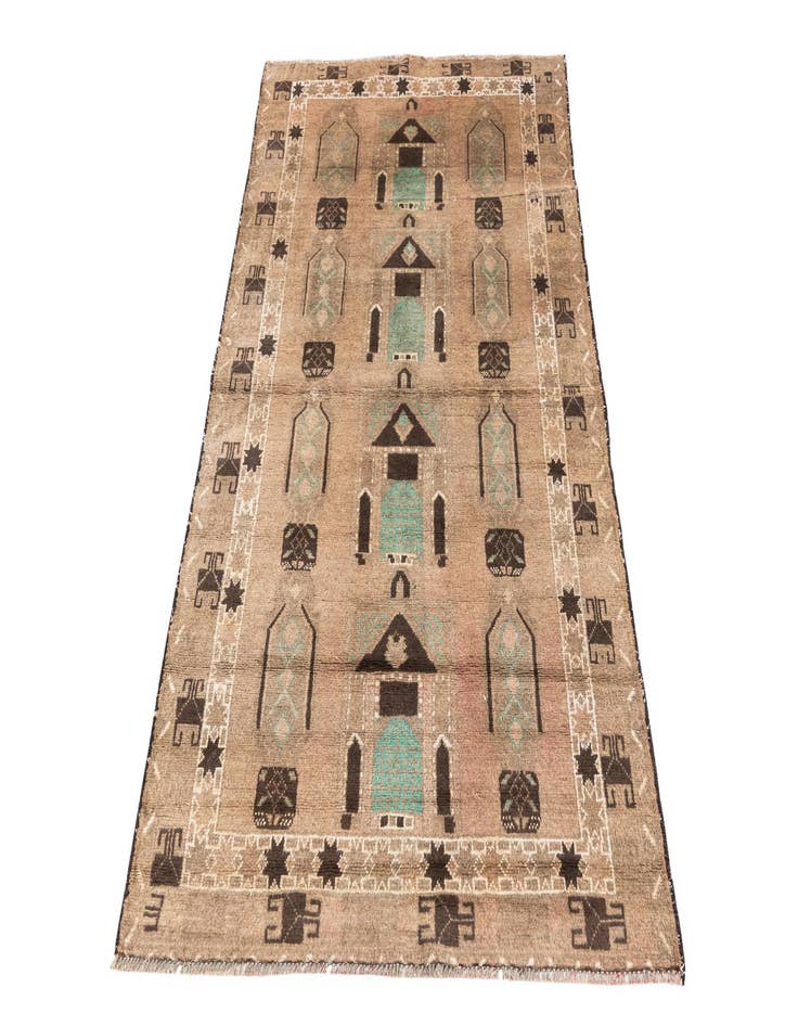 Detail image of 3' 4 x 5' 9  Hand Knotted Ultra Vintage Persian Wool Rug