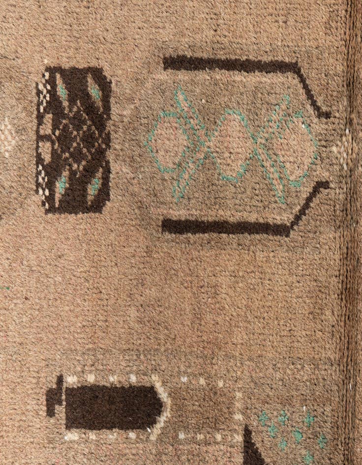 Detail image of 3' 4 x 5' 9  Hand Knotted Ultra Vintage Persian Wool Rug