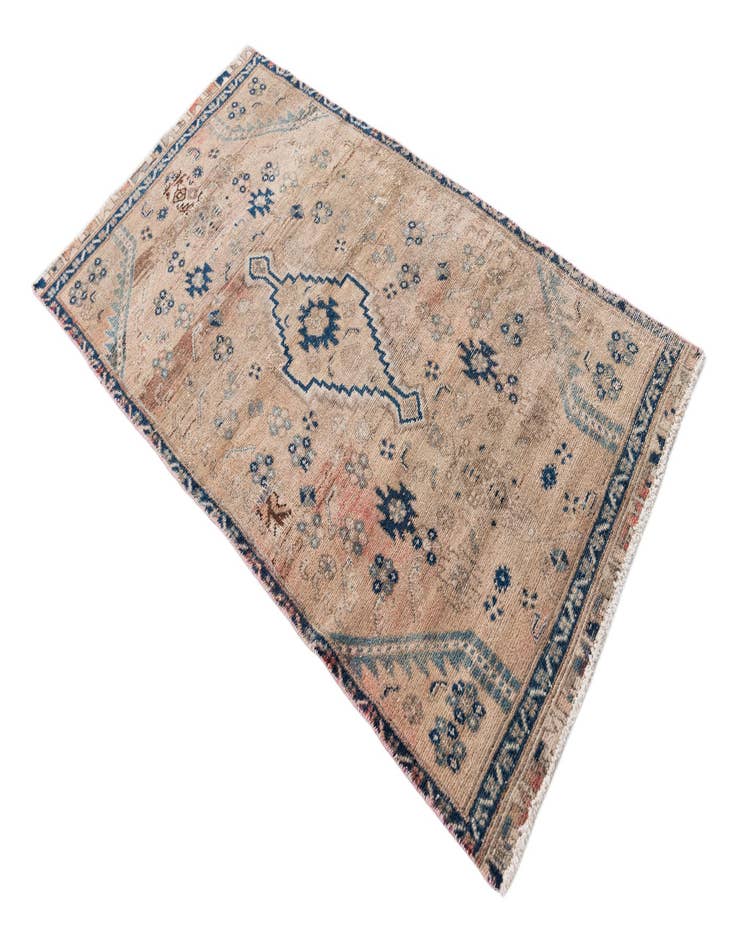 Detail image of 3' x 5' 9  Hand Knotted Ultra Vintage Persian Wool Rug