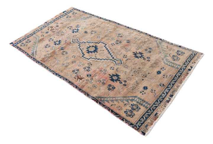 90cm x 175cm anudado a mano Ultra Vintage Alfombra Persa Lana