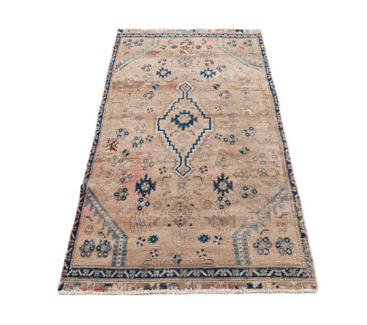 90cm x 175cm anudado a mano Ultra Vintage Alfombra Persa Lana