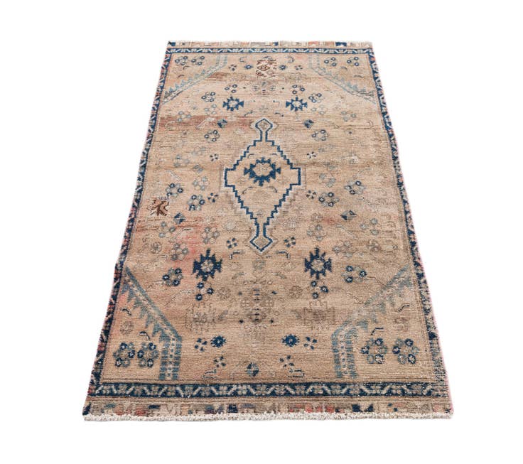 Detail image of 90cm x 175cm anudado a mano Ultra Vintage Alfombra Persa Lana