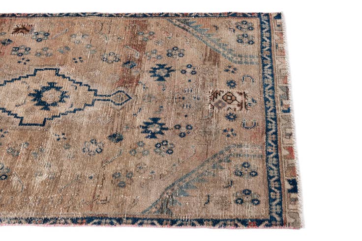 Detail image of 90cm x 175cm anudado a mano Ultra Vintage Alfombra Persa Lana