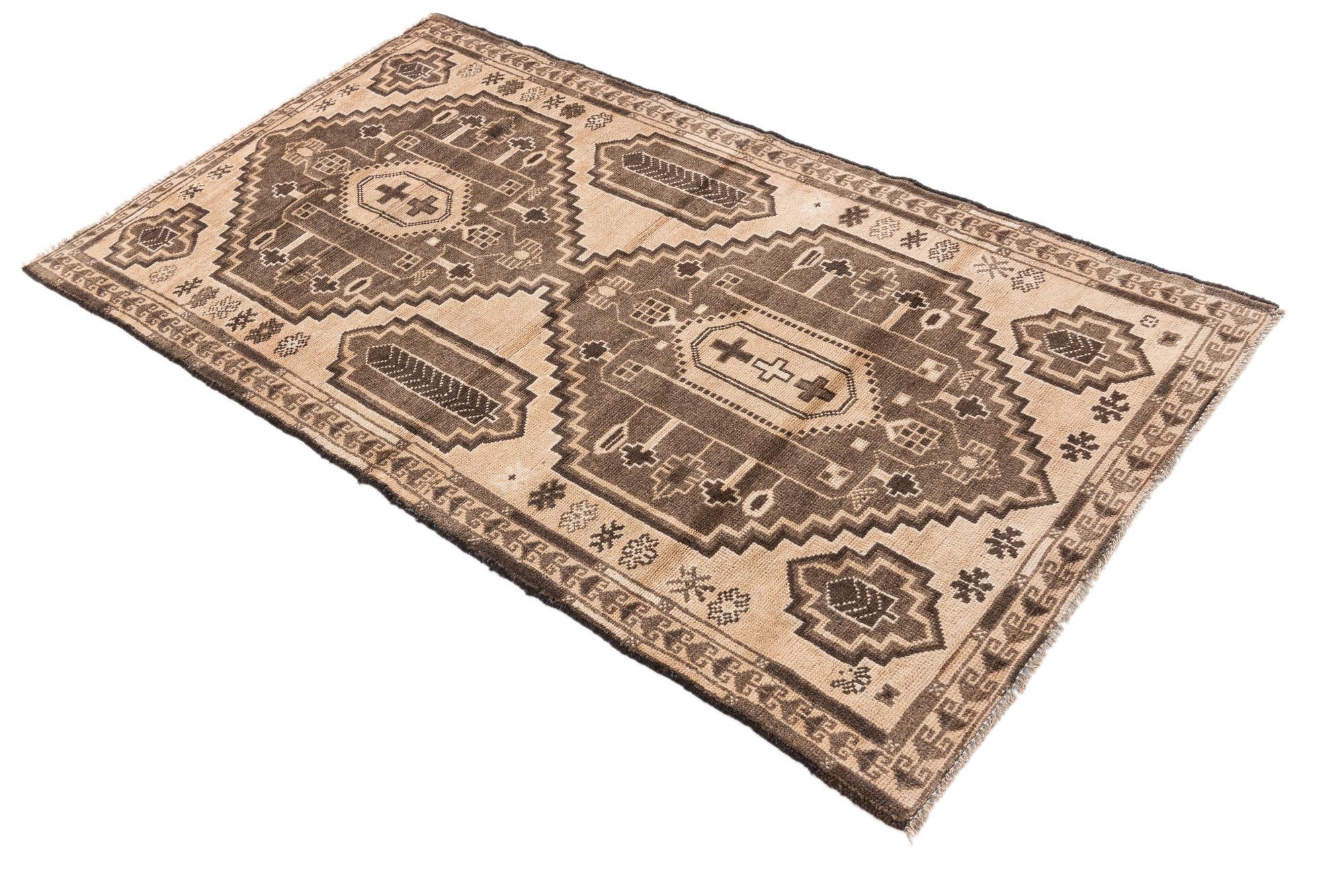 3' 4 x 6' Hand Knotted Ultra Vintage Persian Wool Rug