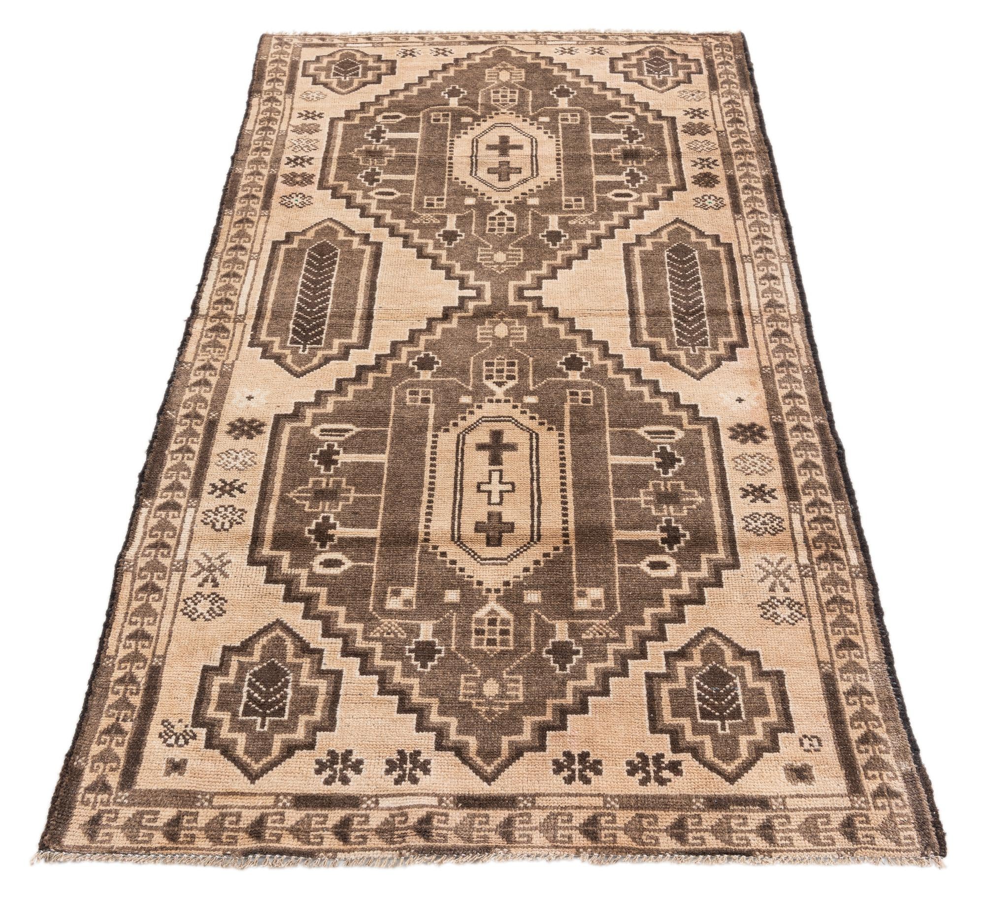3' 4 x 6' Hand Knotted Ultra Vintage Persian Wool Rug