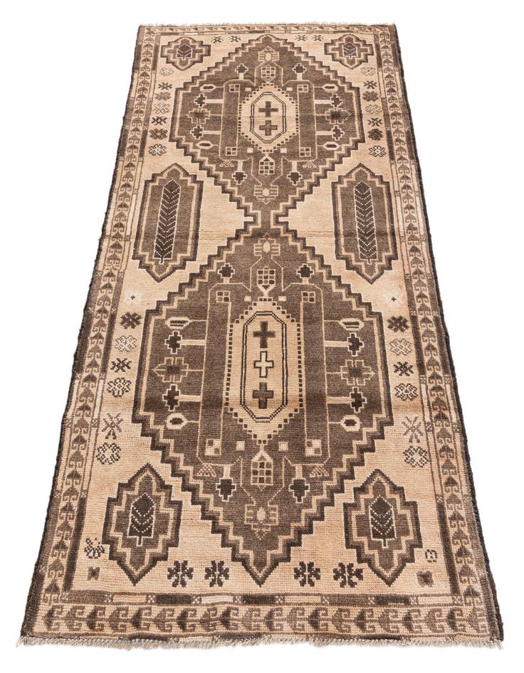 Detail image of 3' 4 x 6'  Hand Knotted Ultra Vintage Persian Wool Rug