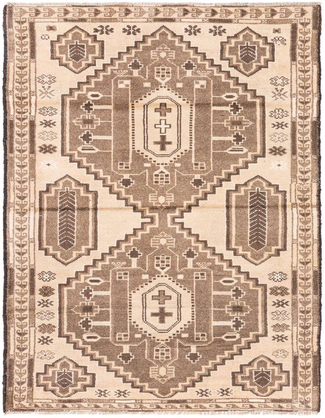 Primary image 3' 4 x 6'  Hand Knotted Ultra Vintage Persian Wool Rug