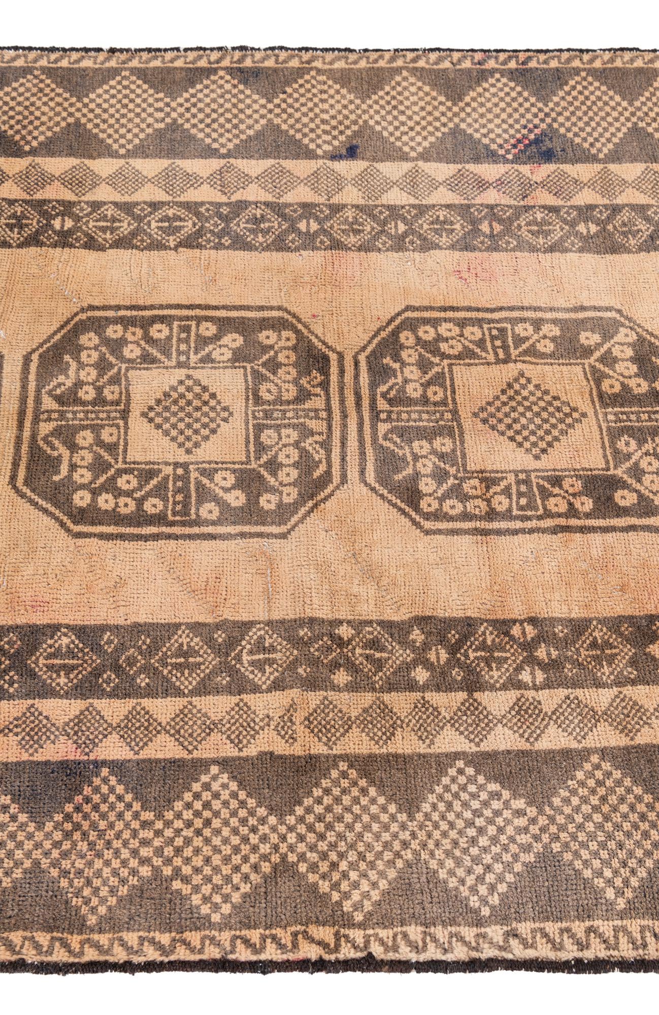 3' 6 x 6' 4 Hand Knotted Ultra Vintage Persian Wool Rug