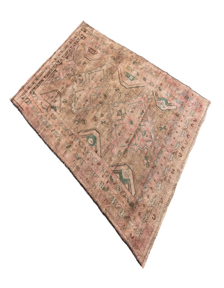 Detail image of 4' 4 x 6' 7  Hand Knotted Ultra Vintage Persian Wool Rug