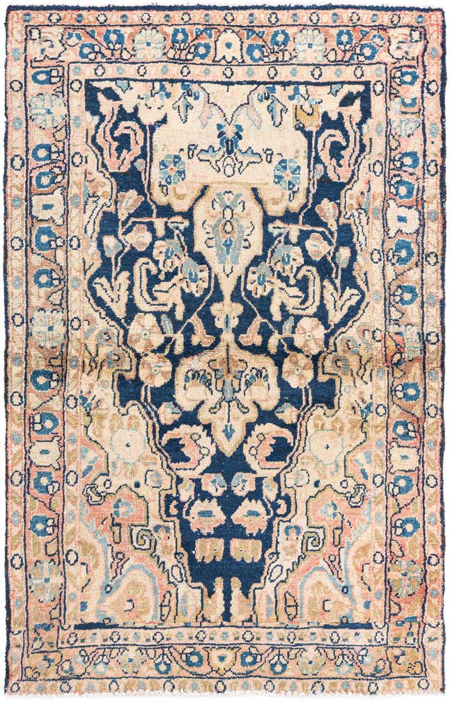 3' 6 x 5' 6 Hand Knotted Ultra Vintage Persian Wool Rug