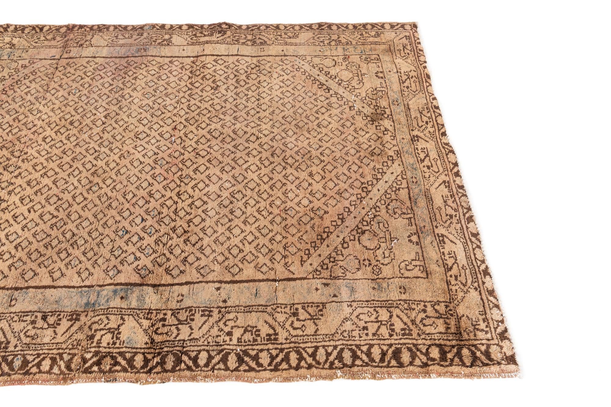 4' 5 x 5' 5 Hand Knotted Ultra Vintage Persian Wool Rug