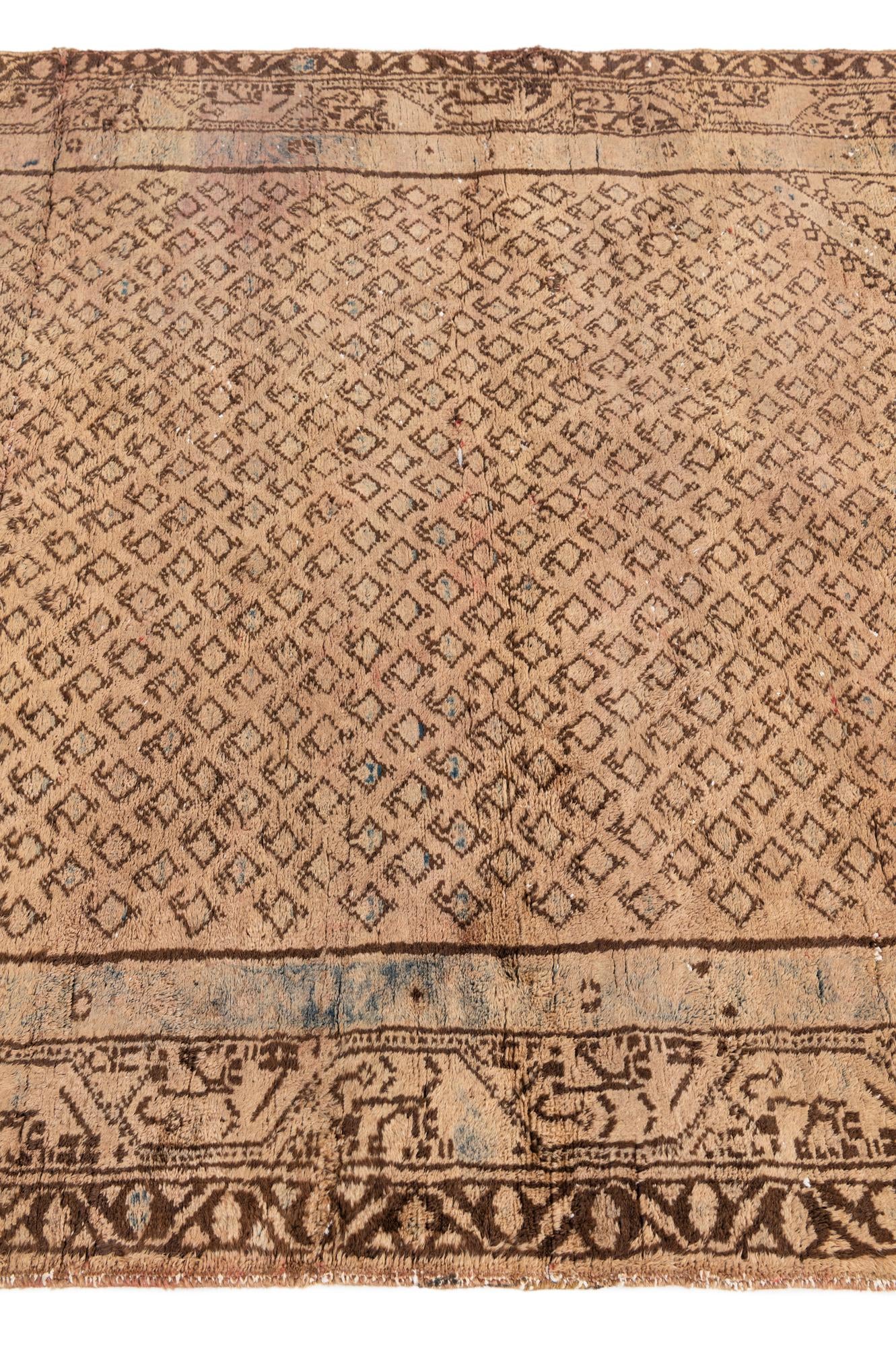 4' 5 x 5' 5 Hand Knotted Ultra Vintage Persian Wool Rug
