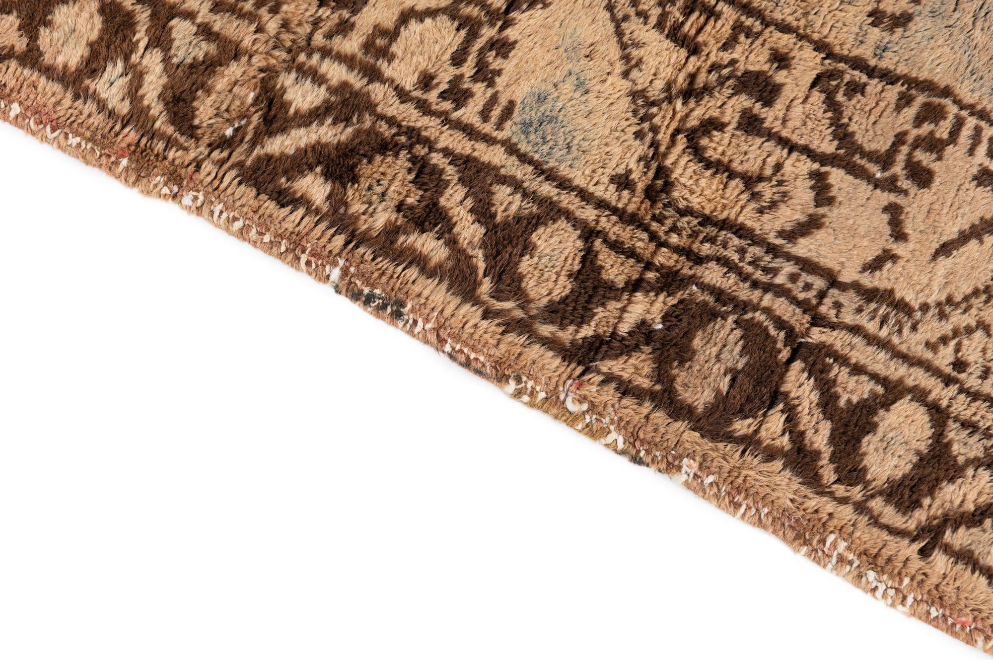 4' 5 x 5' 5 Hand Knotted Ultra Vintage Persian Wool Rug
