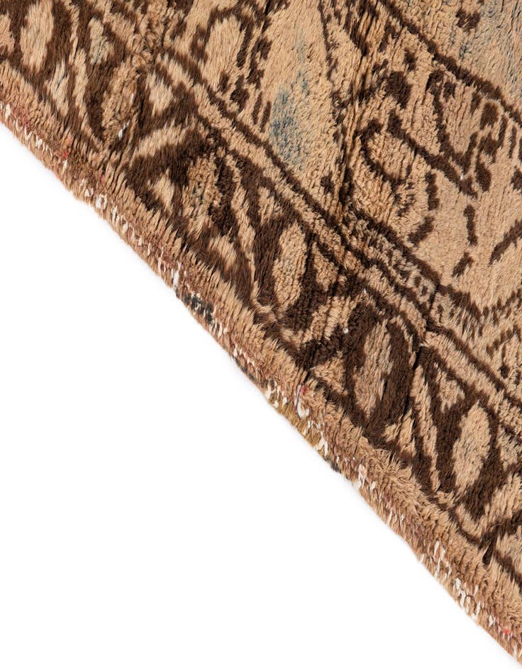 Detail image of 4' 5 x 5' 5  Hand Knotted Ultra Vintage Persian Wool Rug