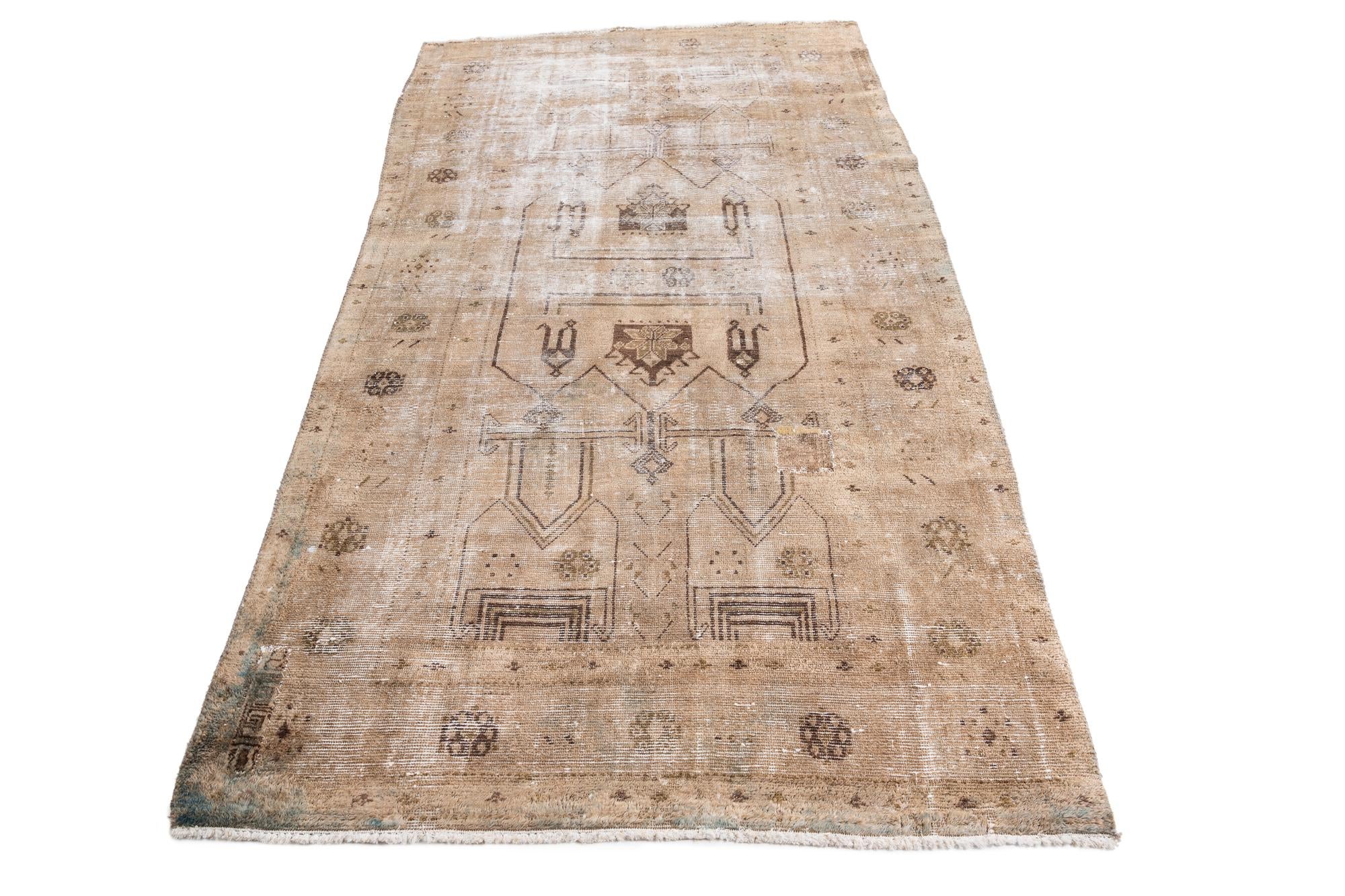 5' x 9' Hand Knotted Ultra Vintage Persian Wool Rug
