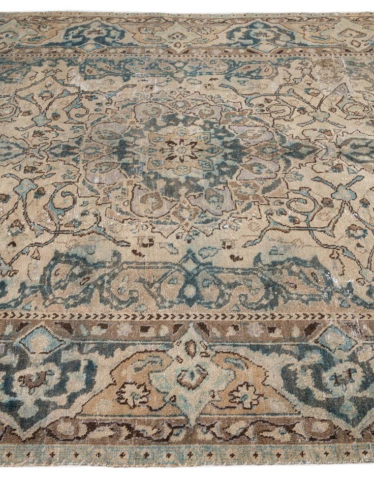 Detail image of 6' 3 x 9' 7  Hand Knotted Ultra Vintage Persian Wool Rug