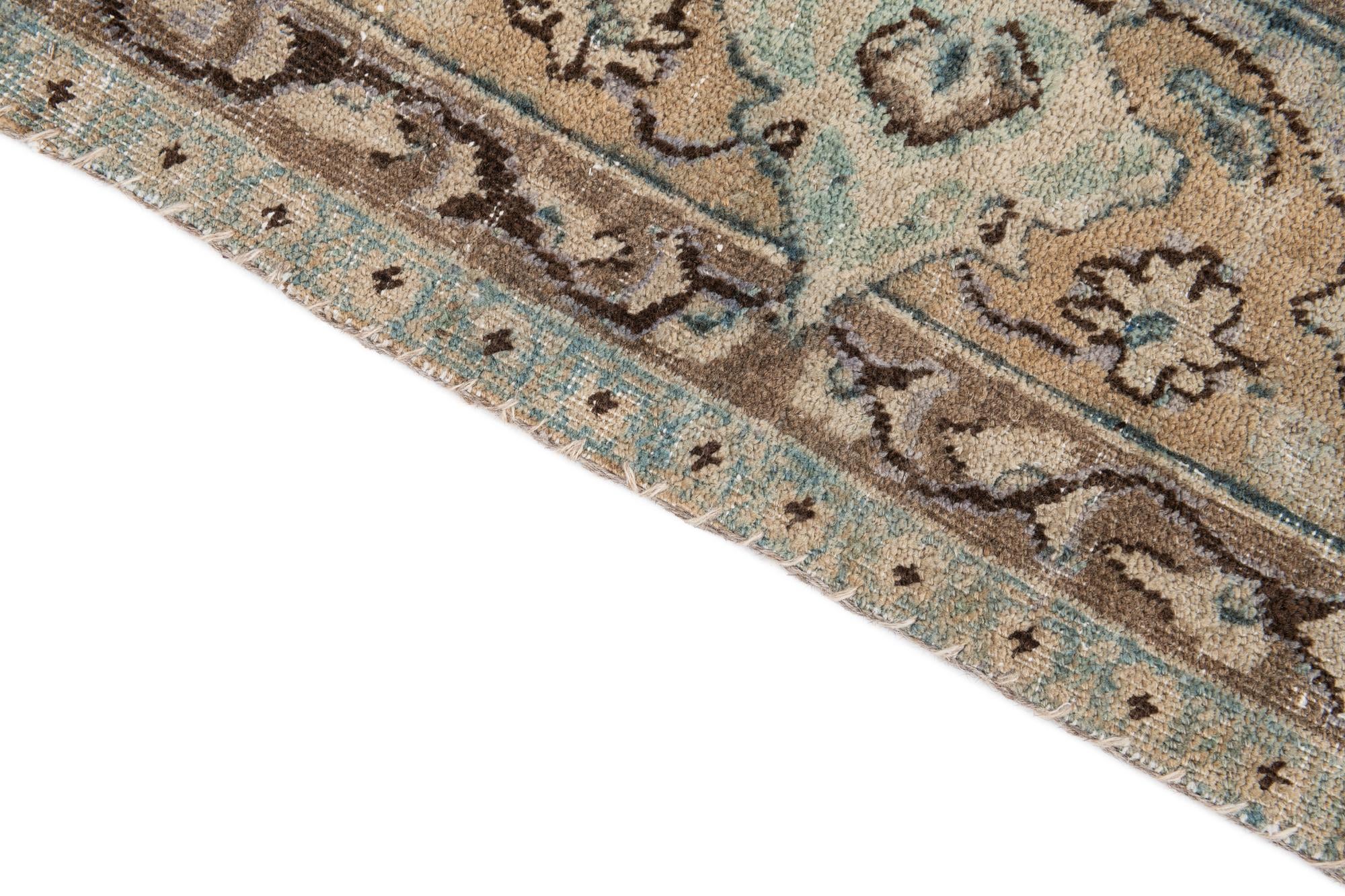 6' 3 x 9' 7 Hand Knotted Ultra Vintage Persian Wool Rug