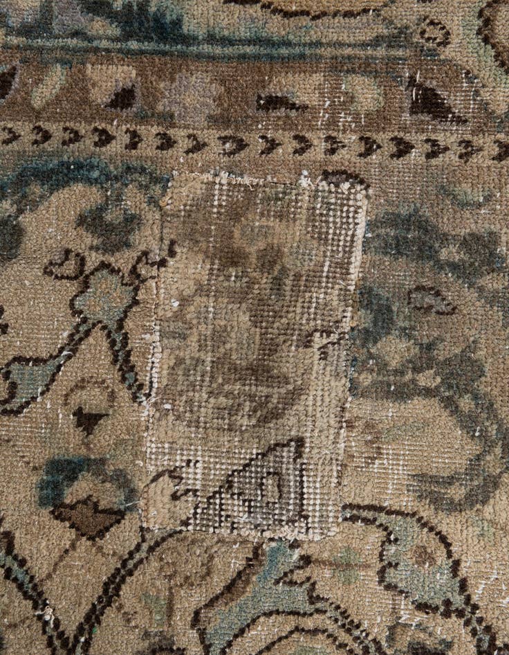 Detail image of 6' 3 x 9' 7  Hand Knotted Ultra Vintage Persian Wool Rug