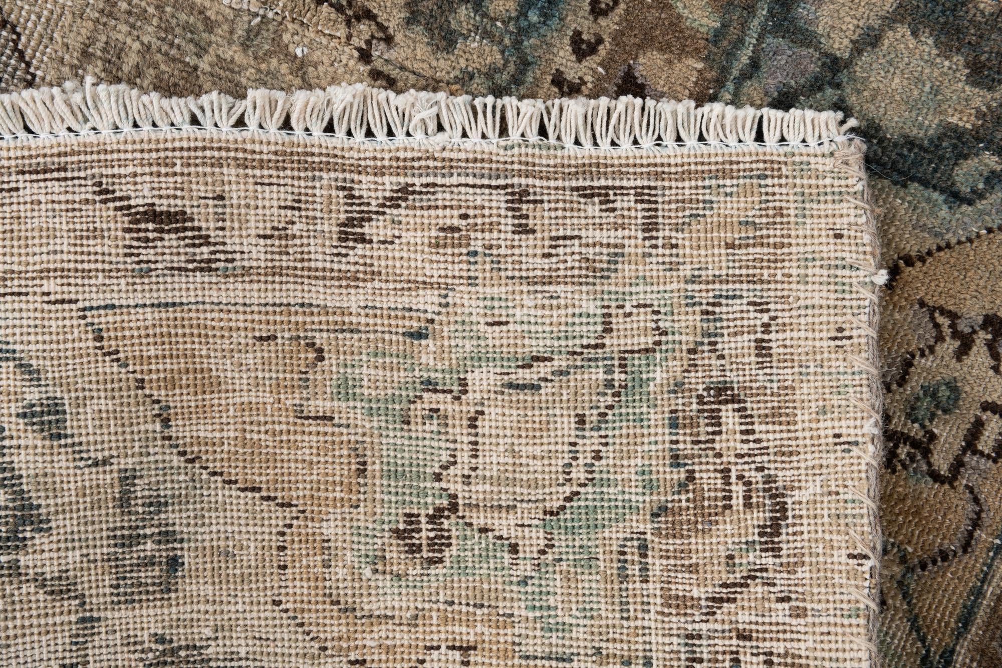 6' 3 x 9' 7 Hand Knotted Ultra Vintage Persian Wool Rug