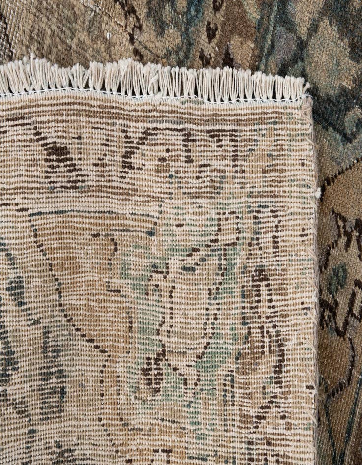 Detail image of 6' 3 x 9' 7  Hand Knotted Ultra Vintage Persian Wool Rug