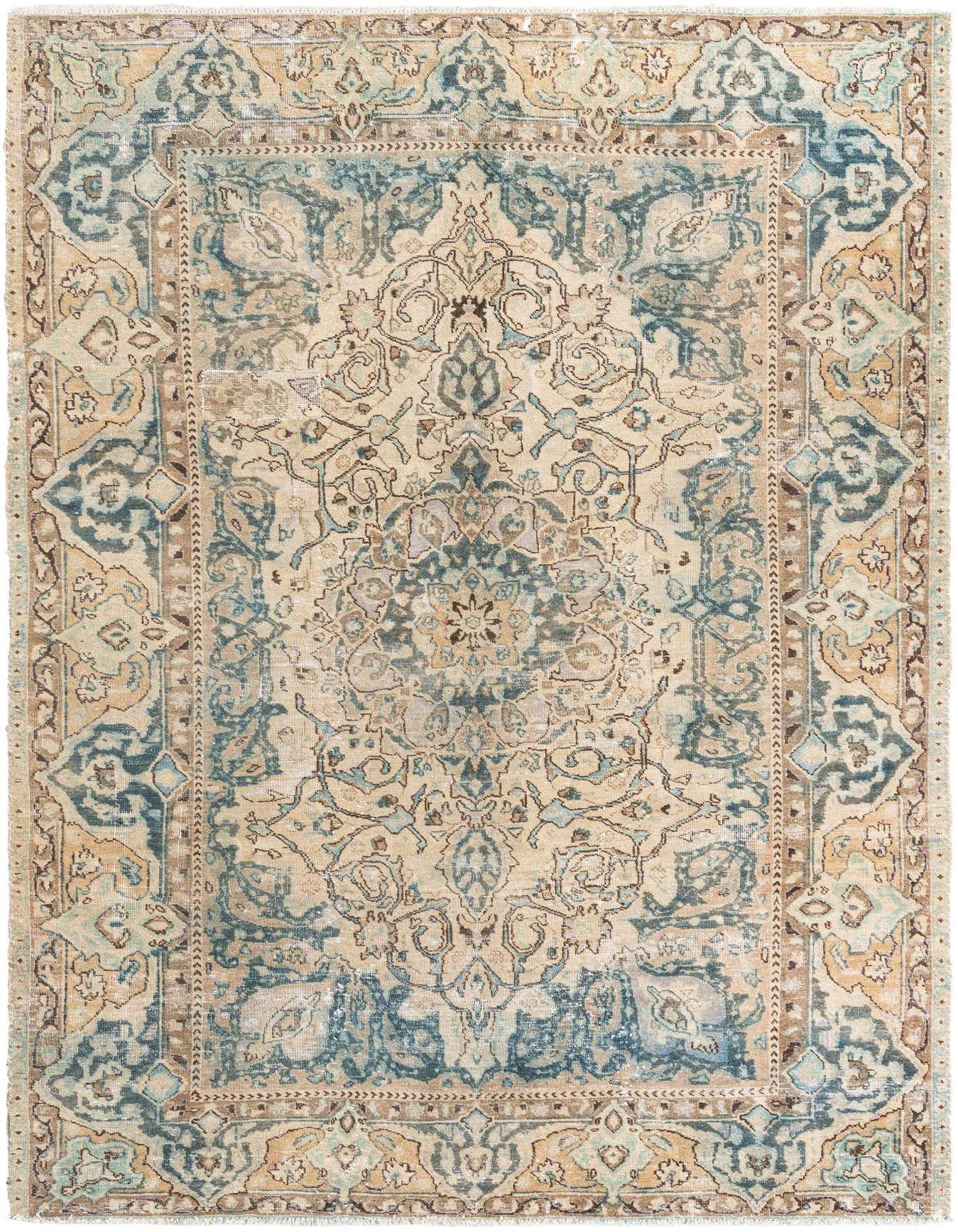 Primary image 6' 3 x 9' 7  Hand Knotted Ultra Vintage Persian Wool Rug