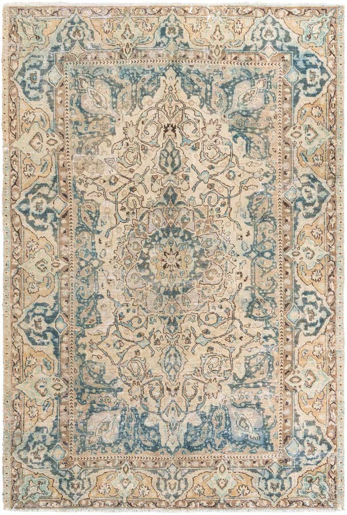 190cm x 290cm Handgeknüpft Ultra Vintage Persisch Wolle Teppich