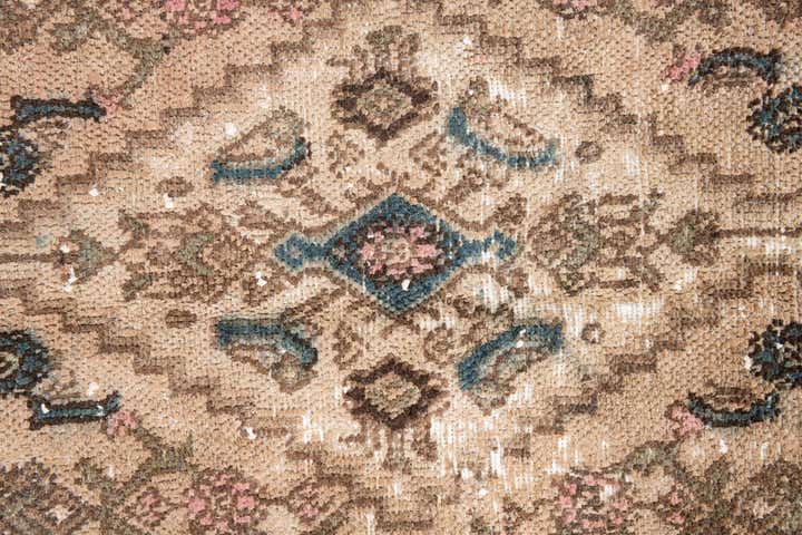 6' 10 x 9' 8 Hand Knotted Ultra Vintage Persian Wool Rug