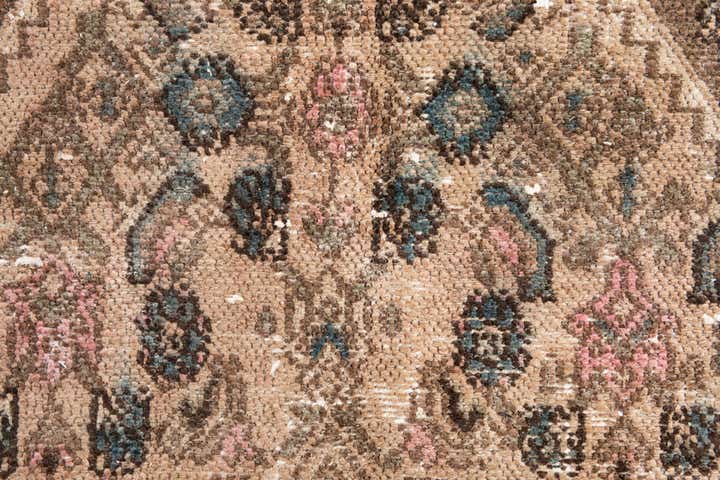 6' 10 x 9' 8 Hand Knotted Ultra Vintage Persian Wool Rug