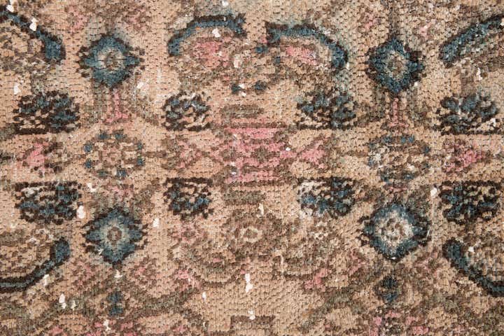 6' 10 x 9' 8 Hand Knotted Ultra Vintage Persian Wool Rug