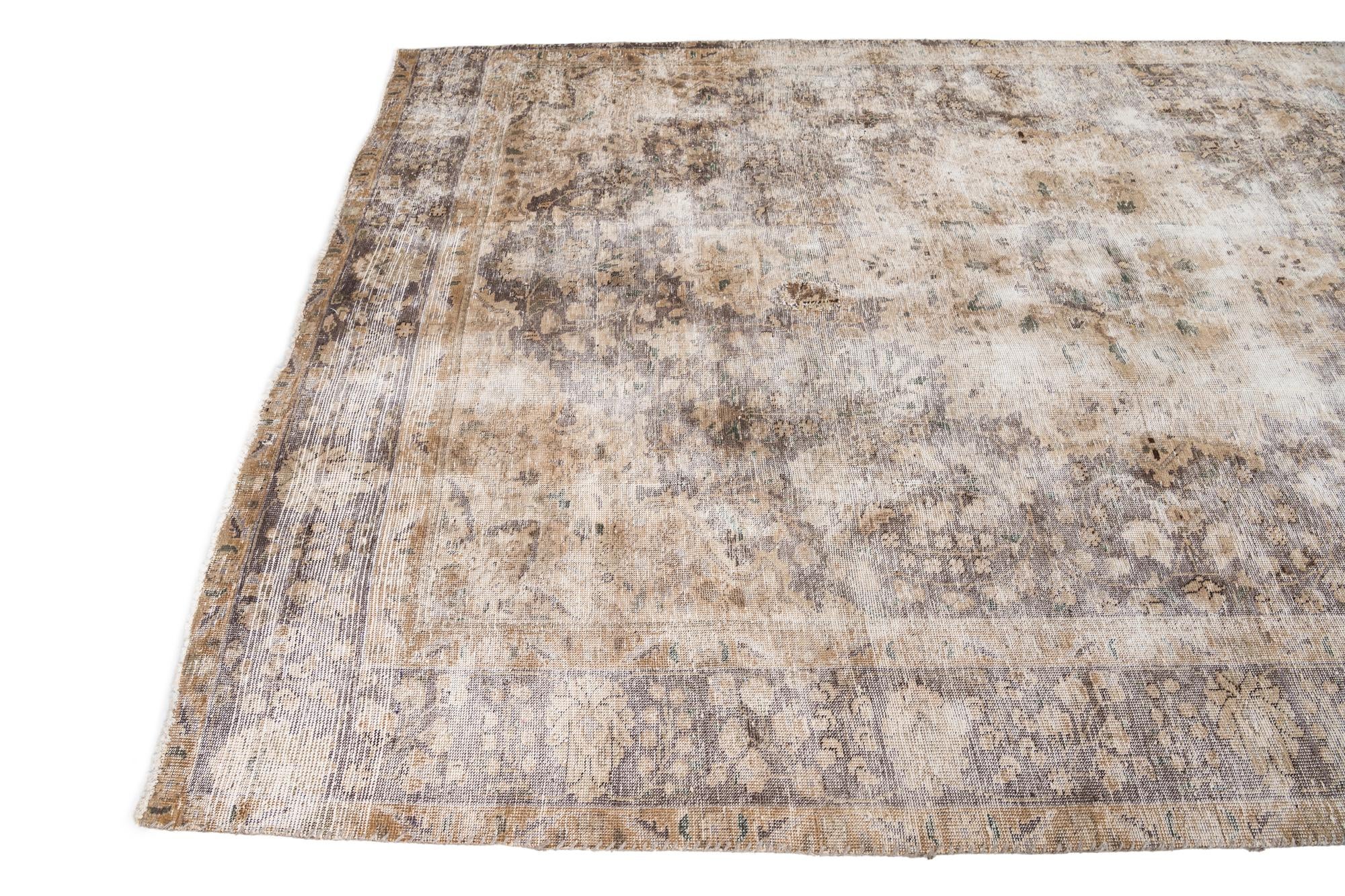 6' x 9' 8 Hand Knotted Ultra Vintage Persian Wool Rug