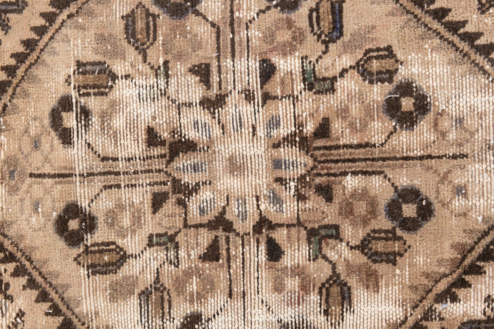 4' 9 x 9' 5 Hand Knotted Ultra Vintage Persian Wool Rug