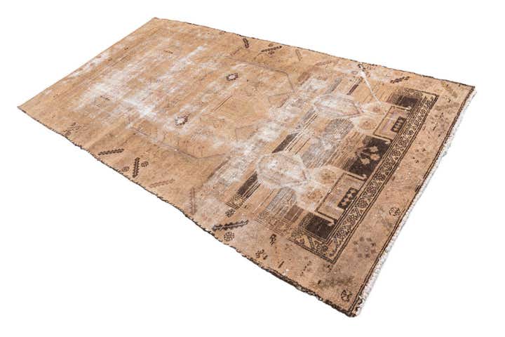 4' 6 x 8' 5 Hand Knotted Ultra Vintage Persian Wool Rug