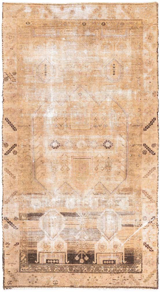 4' 6 x 8' 5 Hand Knotted Ultra Vintage Persian Wool Rug