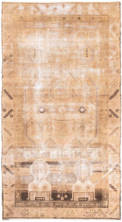 Detail image of 4' 6 x 8' 5 Hand Knotted Ultra Vintage Persian Wool Rug
