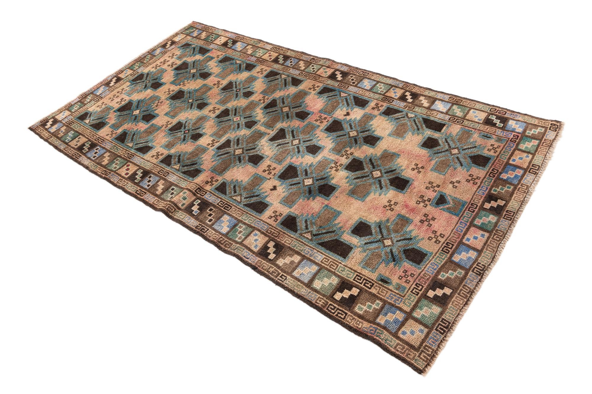 3' 4 x 6' Hand Knotted Ultra Vintage Persian Wool Rug
