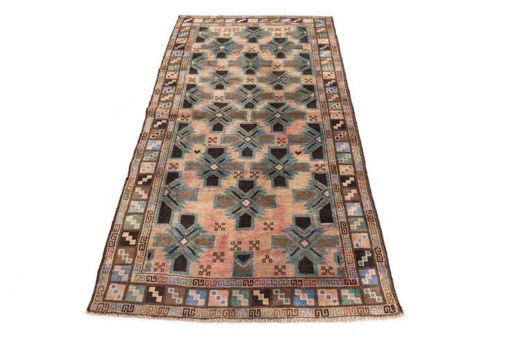 Detail image of 3' 4 x 6' Hand Knotted Ultra Vintage Persian Wool Rug