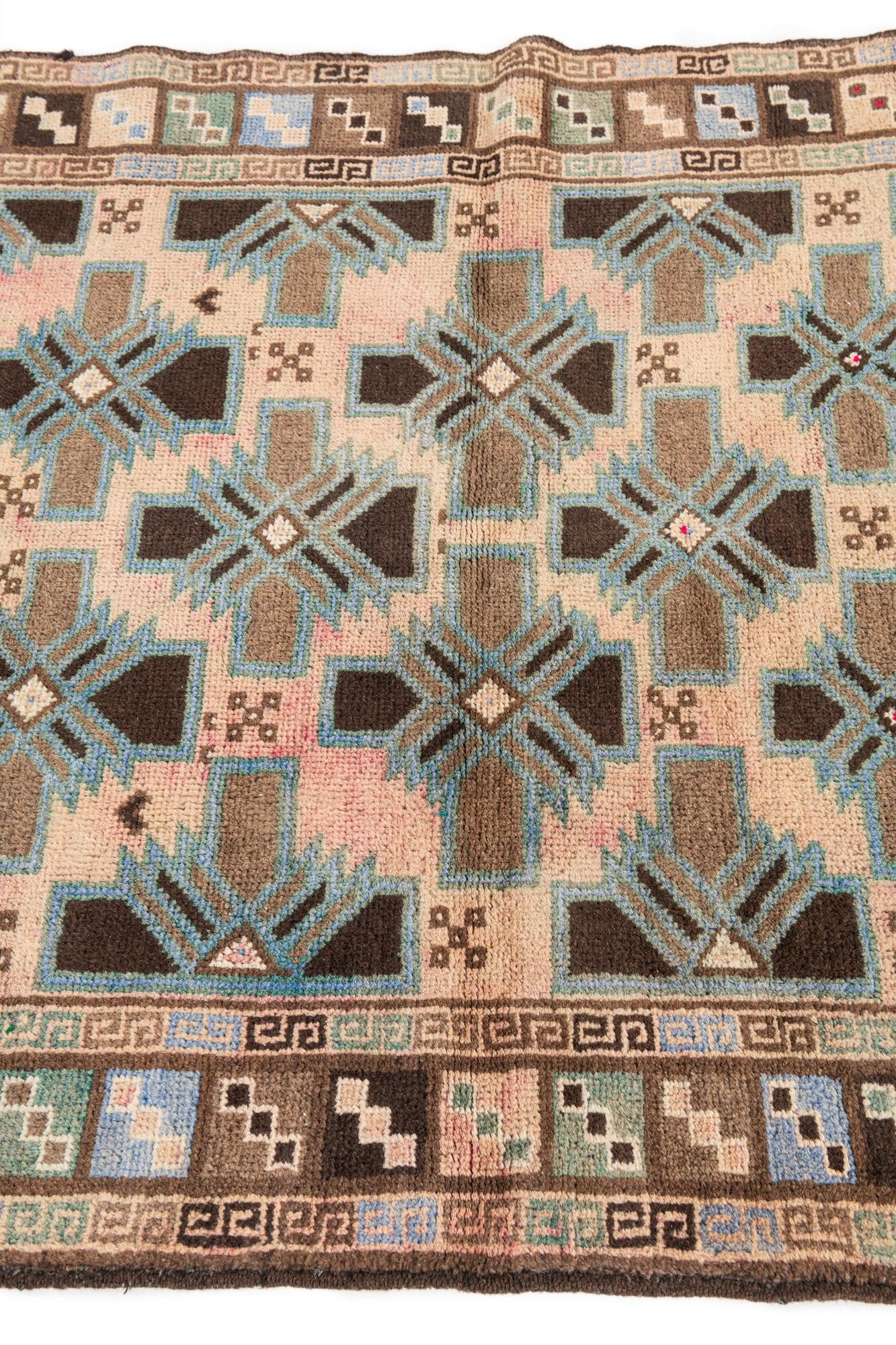 3' 4 x 6' Hand Knotted Ultra Vintage Persian Wool Rug