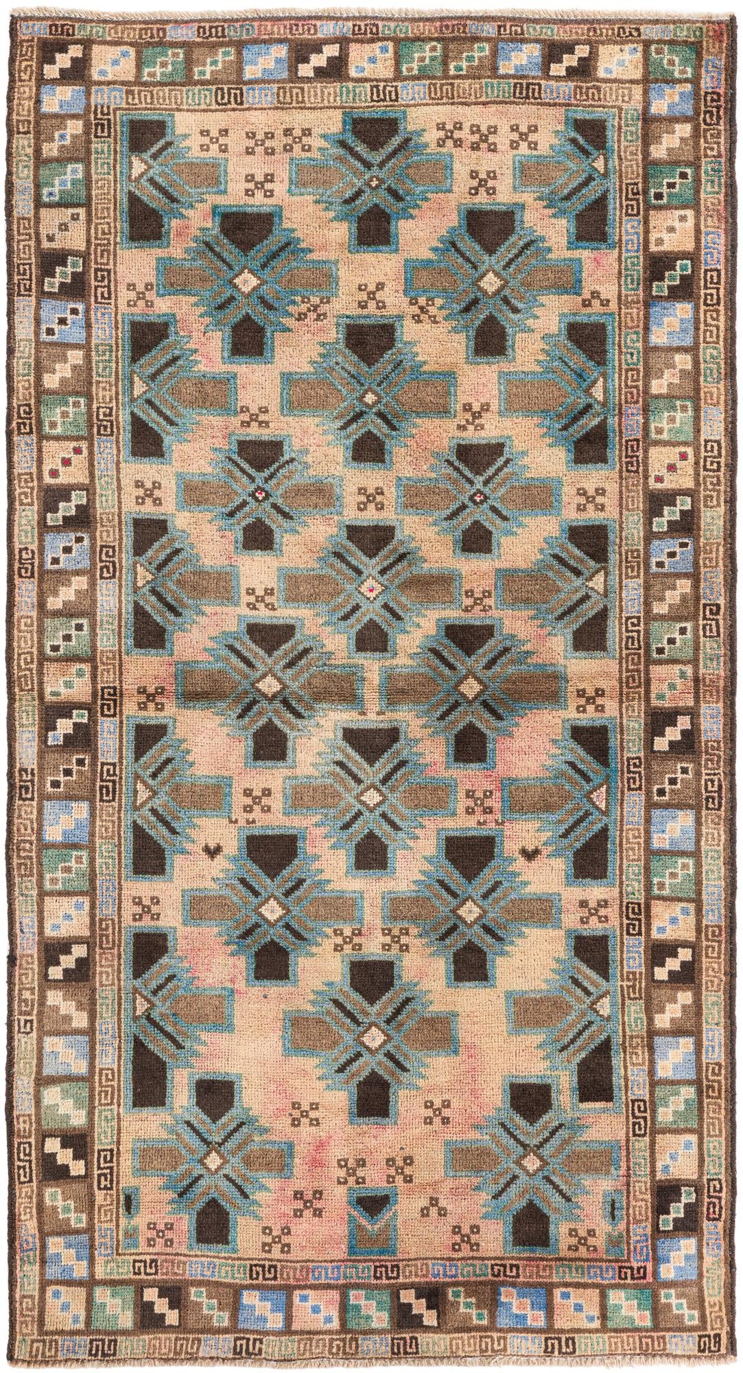 3' 4 x 6' Hand Knotted Ultra Vintage Persian Wool Rug