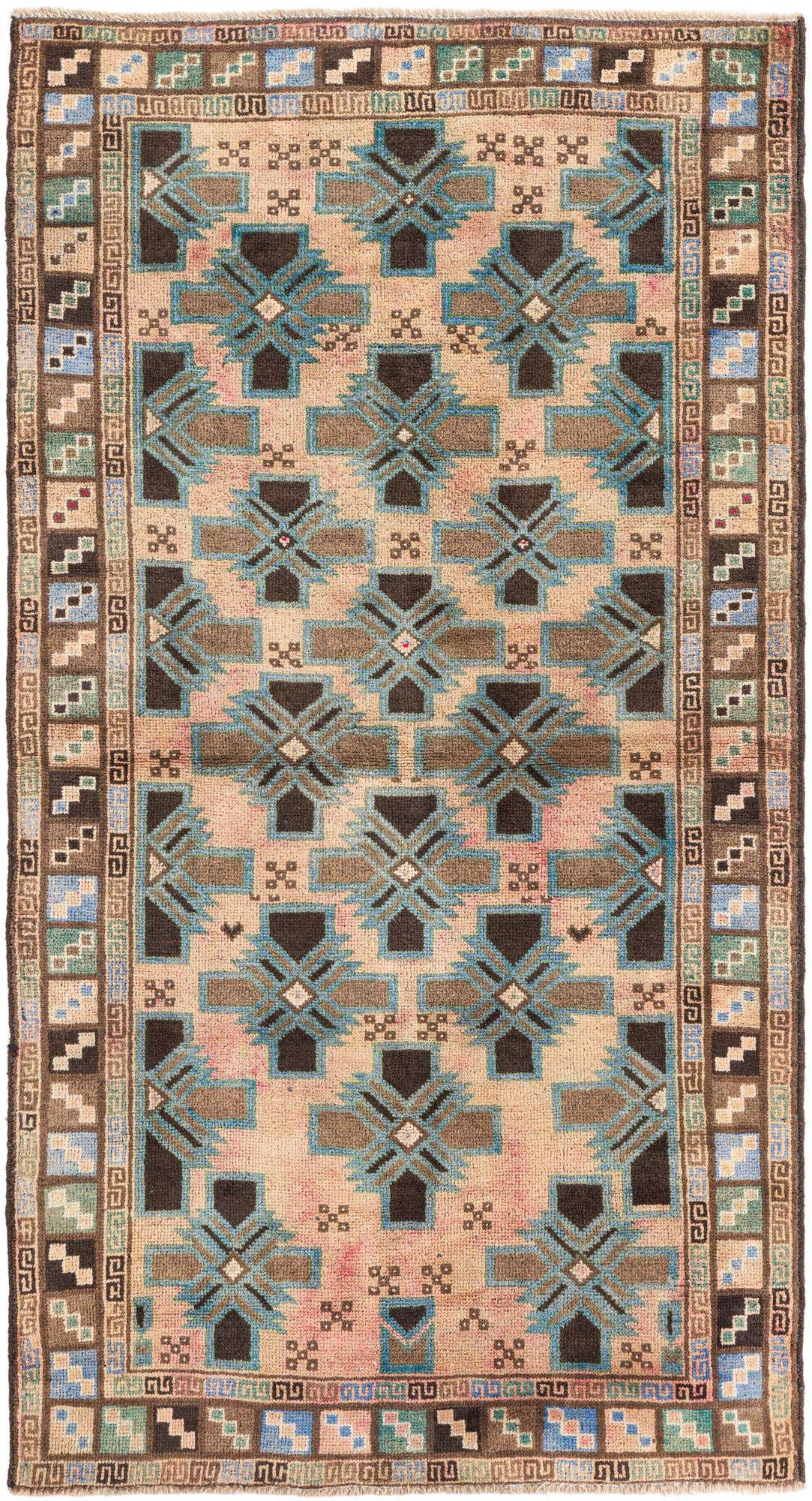 3' 4 x 6' Hand Knotted Ultra Vintage Persian Wool Rug