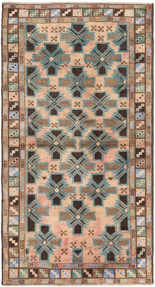 3' 4 x 6' Hand Knotted Ultra Vintage Persian Wool Rug